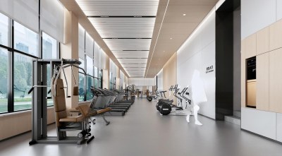 现代风格健身房3D模型下载